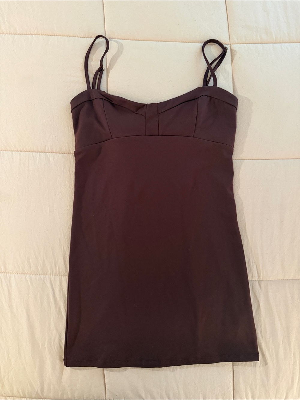 Free People Probably Should Body Con Mini Brown Maroon Dress